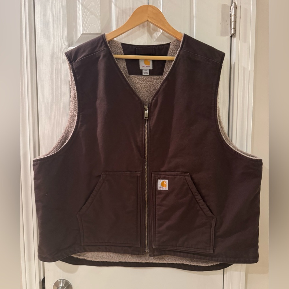 Carhartt Men’s Sherpa Lined Fleece Vest
